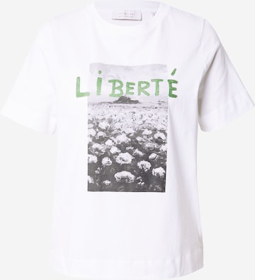 Tricou 'Liberté' de la Rich & Royal pe alb: față