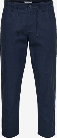 Regular Pantalon à pince 'Leo' Only & Sons en bleu : devant