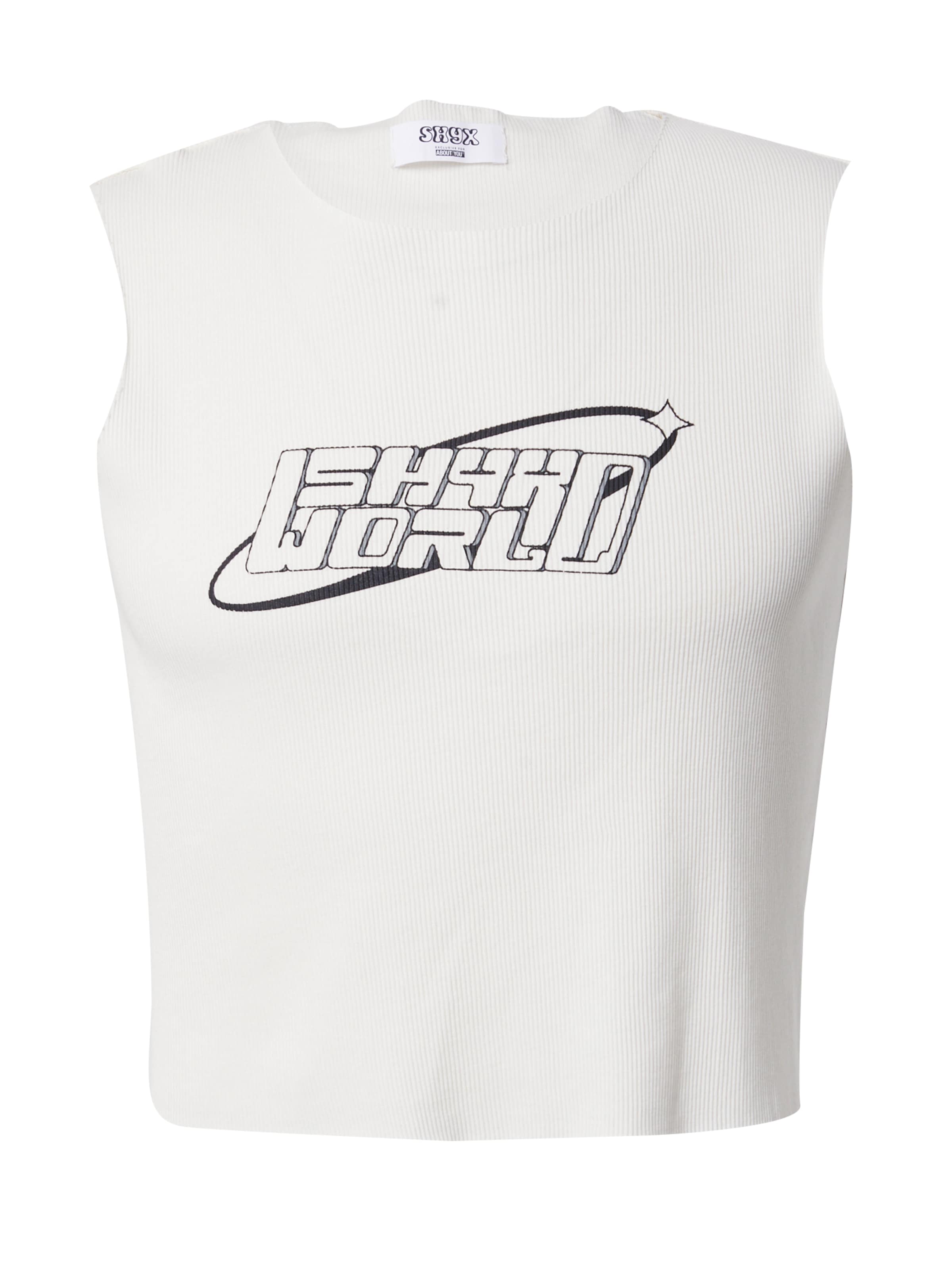 SHYX T-Shirt 'Angely' en noir / blanc cassé, Vue avec produit