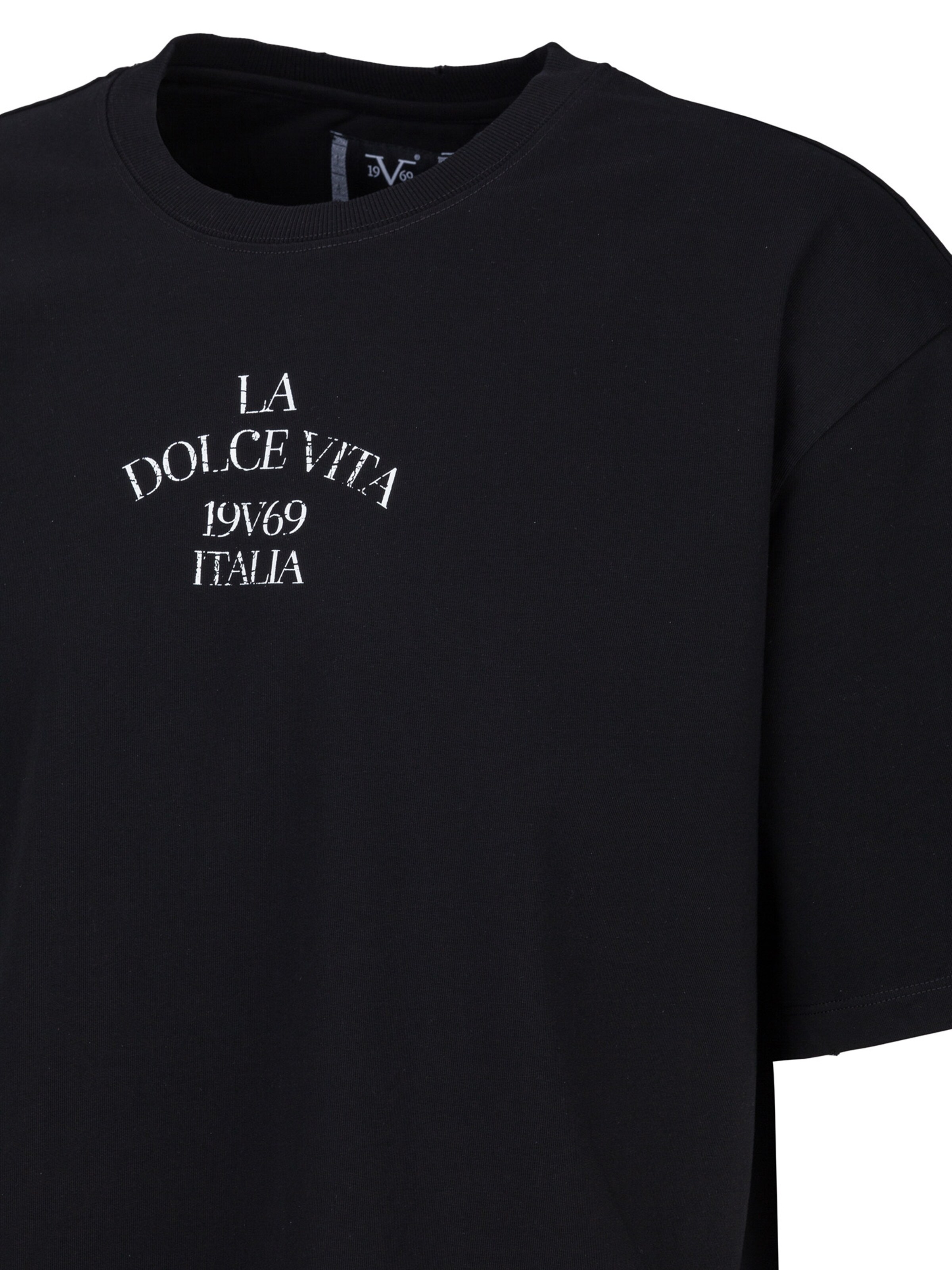 19V69 ITALIA Majica 'Mauro Marina' | črna barva