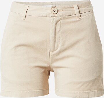 KnowledgeCotton Apparel Regular Chino 'Willow' in Beige: voorkant