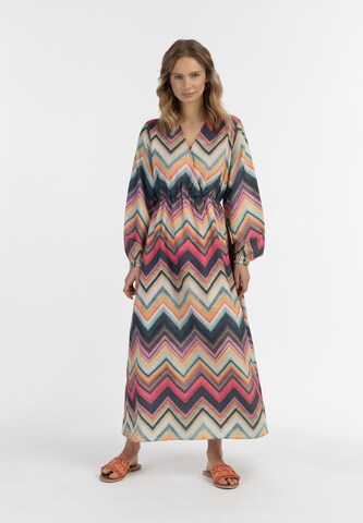 Robe IZIA en mélange de couleurs : devant