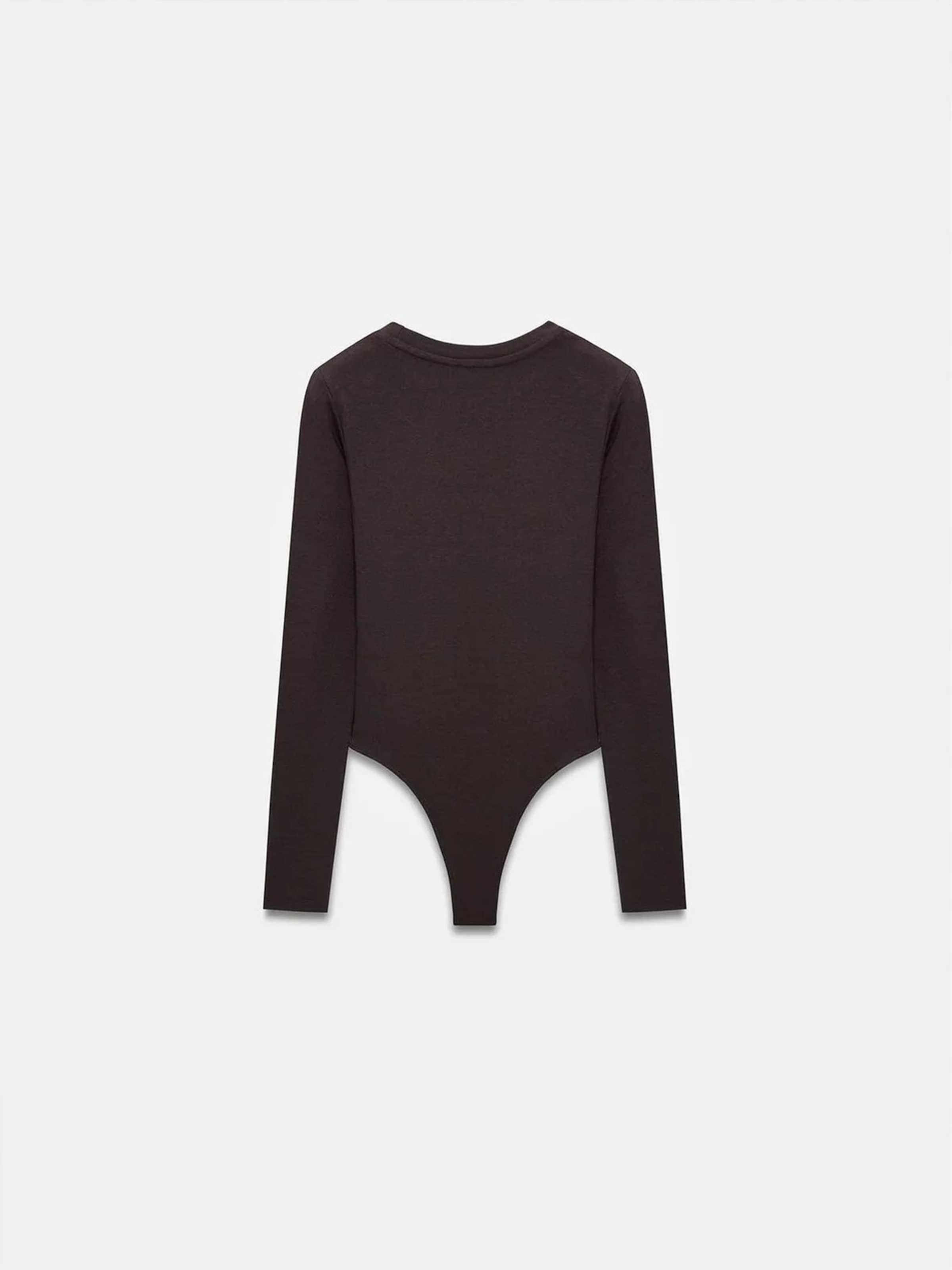 Dilvin - Blusa body em castanho