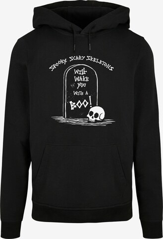 Merchcode Sweatshirt 'Spooky Scary Skeletons' in Black: front