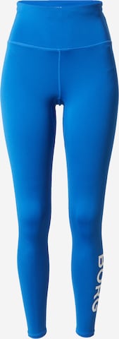 BJÖRN BORG Skinny Workout Pants in Blue: front