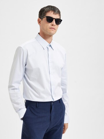 SELECTED HOMME Slim Fit Forretningsskjorte 'NATHAN' i blå