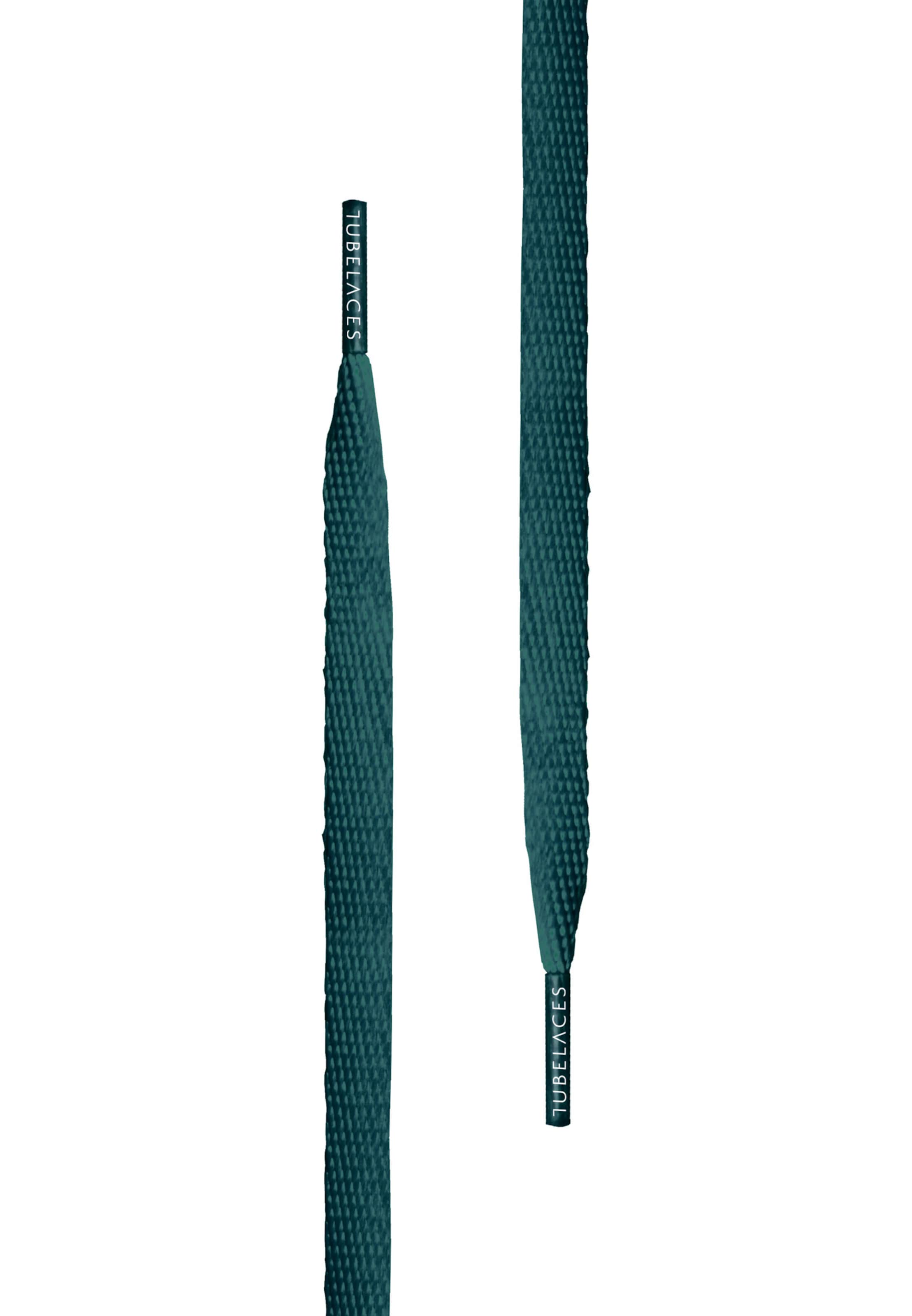 TUBELACES Schnürsenkel 'White Flat' in Blau: Vorderseite