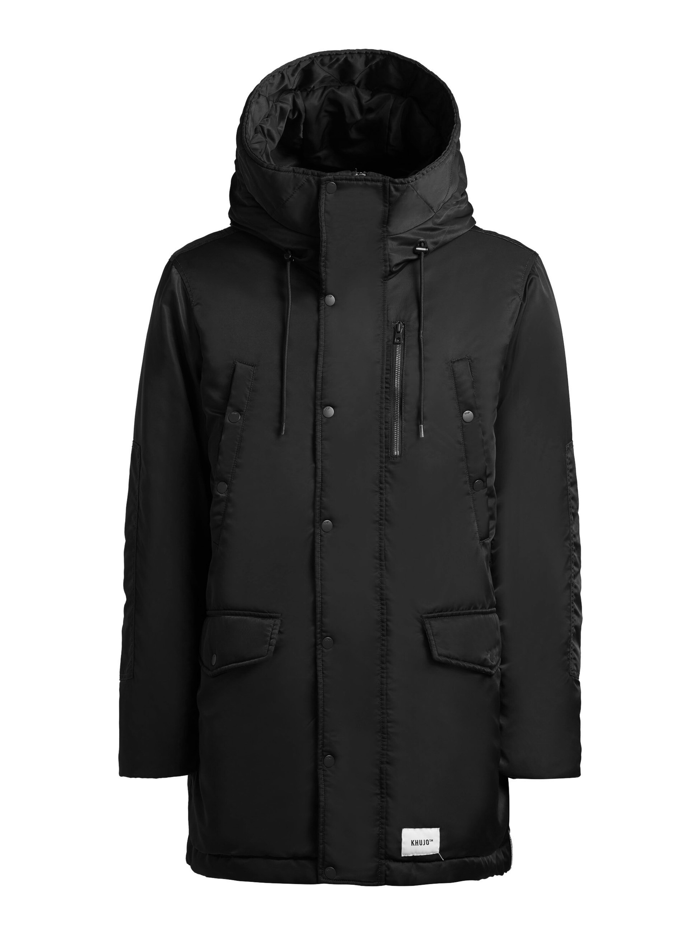 khujo Winterjas 'Pakpao' in Zwart: voorkant