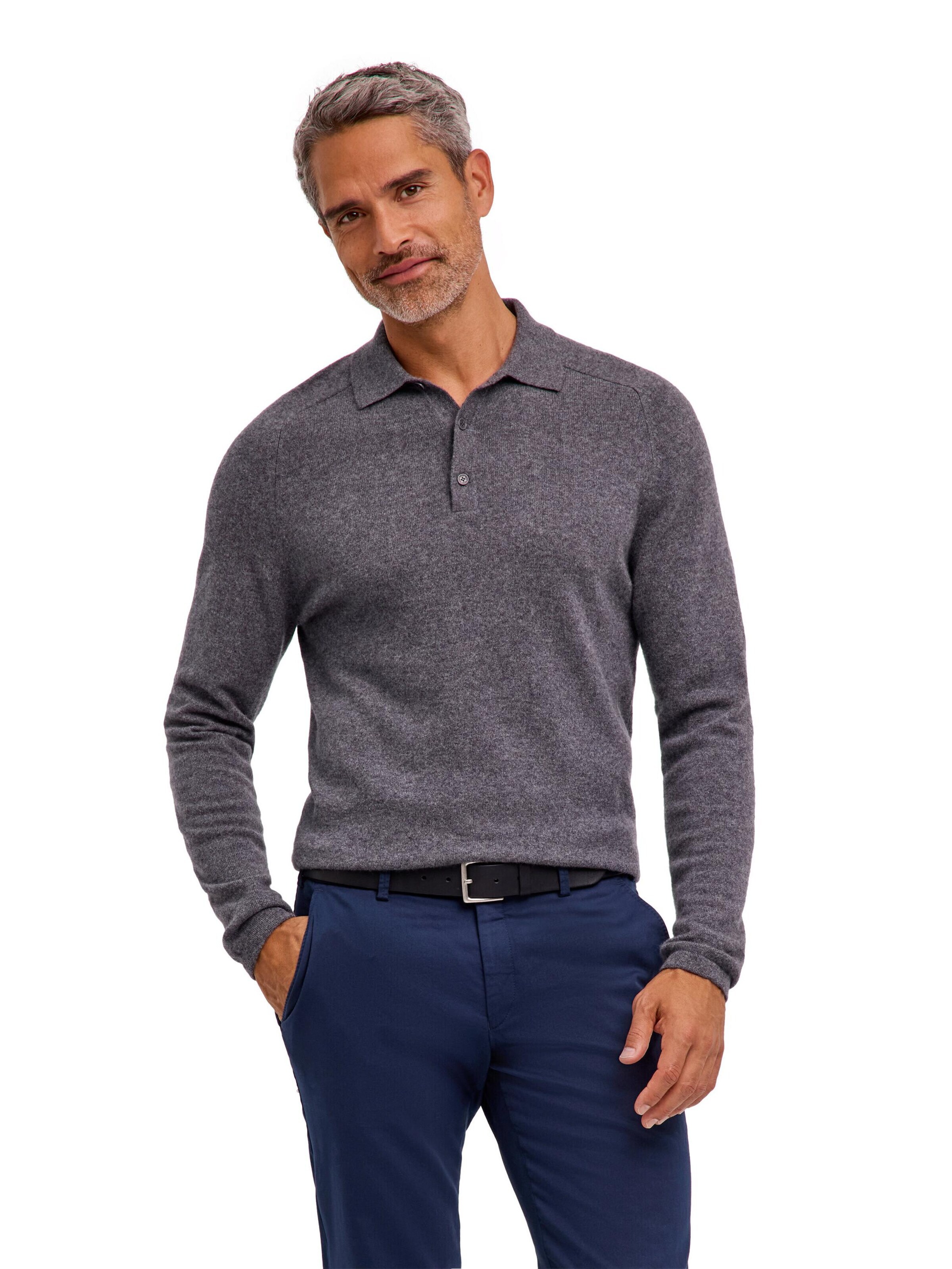 FALKE Sweater 'Pure Cashmere' in Grey: front