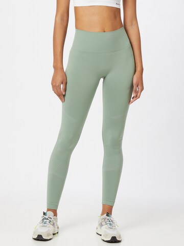 ASICS Workout Pants 'Seamless' in Green: front