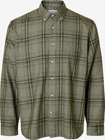 Camicia 'SLHREGNOAH' di SELECTED in verde: frontale