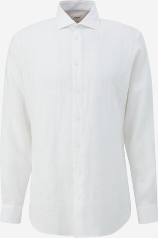 Coupe regular Chemise s.Oliver BLACK LABEL en blanc : devant