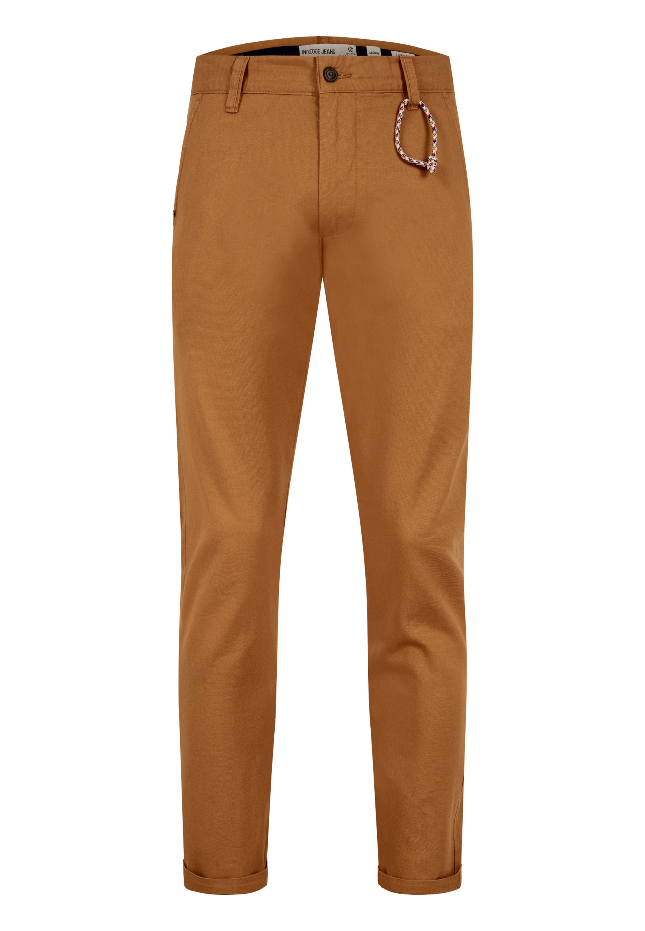 INDICODE JEANS Chino 'Melio' in Bruin: voorkant