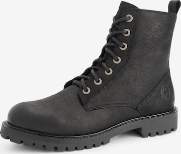 Bottes à lacets 'Akland' Travelin en noir : devant