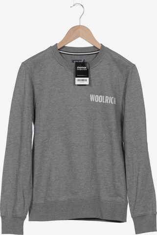 Woolrich Sweatshirt & Zip-Up Hoodie in S in Grey: front