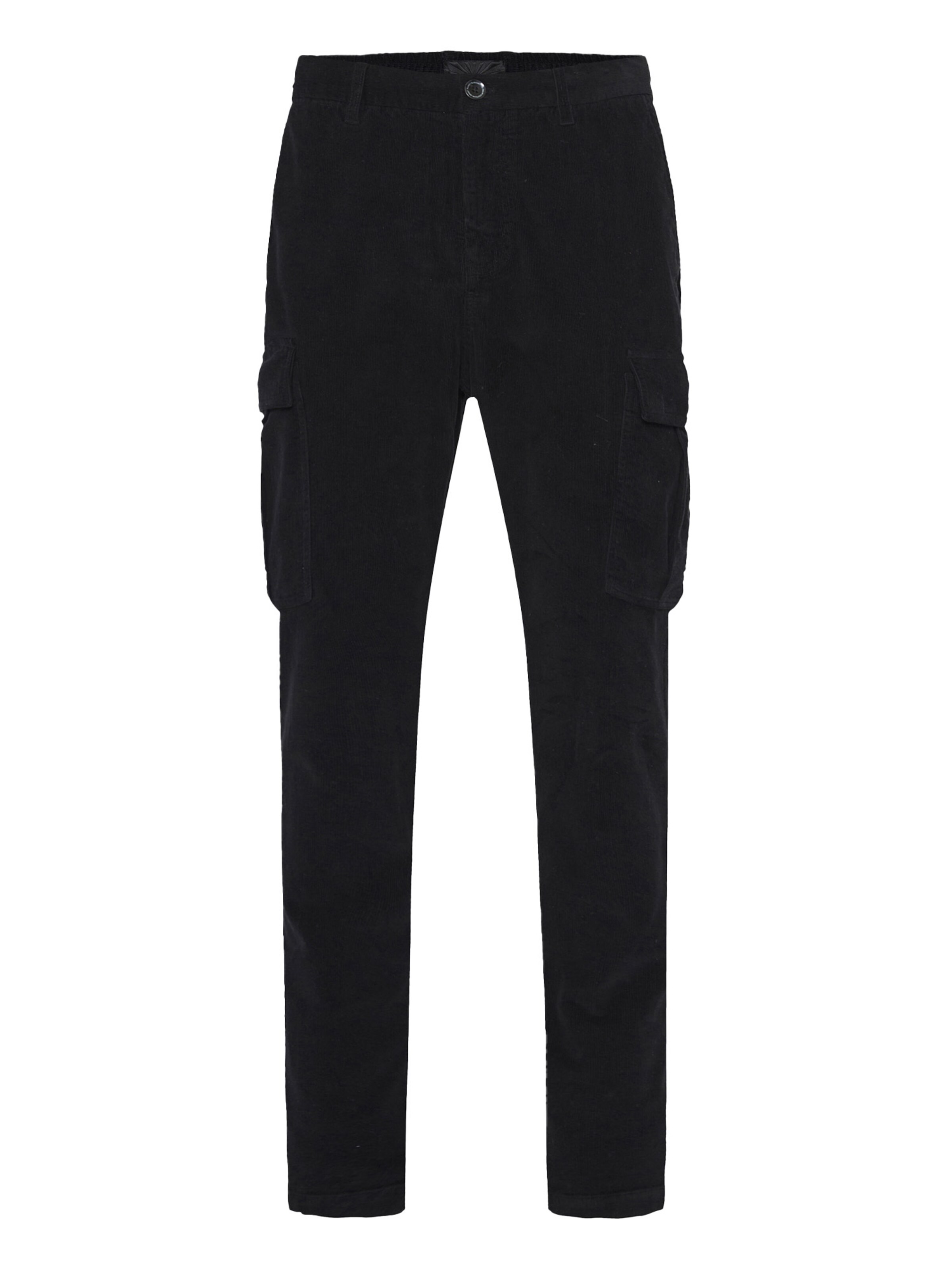 Funky Buddha Regular Cargobyxa i svart: framsida