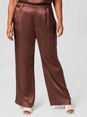 Loosefit Pantalon 'Eve' A LOT LESS en marron : devant