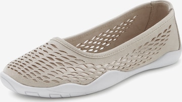 LASCANA Ballet Flats in Beige: front