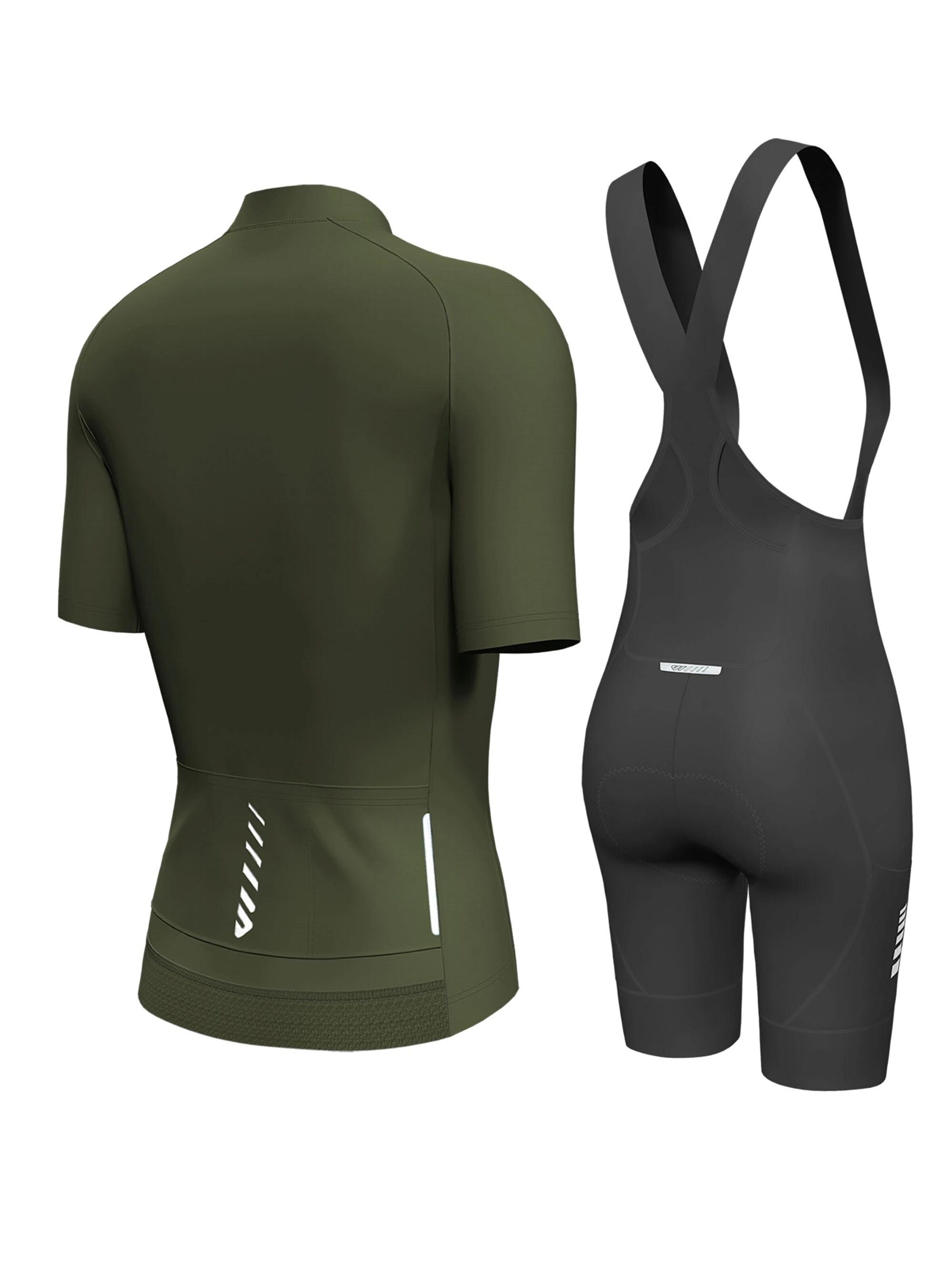 WULIBIKE - Ropa para correr 'Wulibike Radsport-Set Gravel & Trail Endurance in Olivgrün/Schwarz' en verde