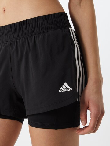 ADIDAS SPORTSWEAR Обычный Спортивные штаны 'Pacer 3-Stripes Two-In-One' в Черный
