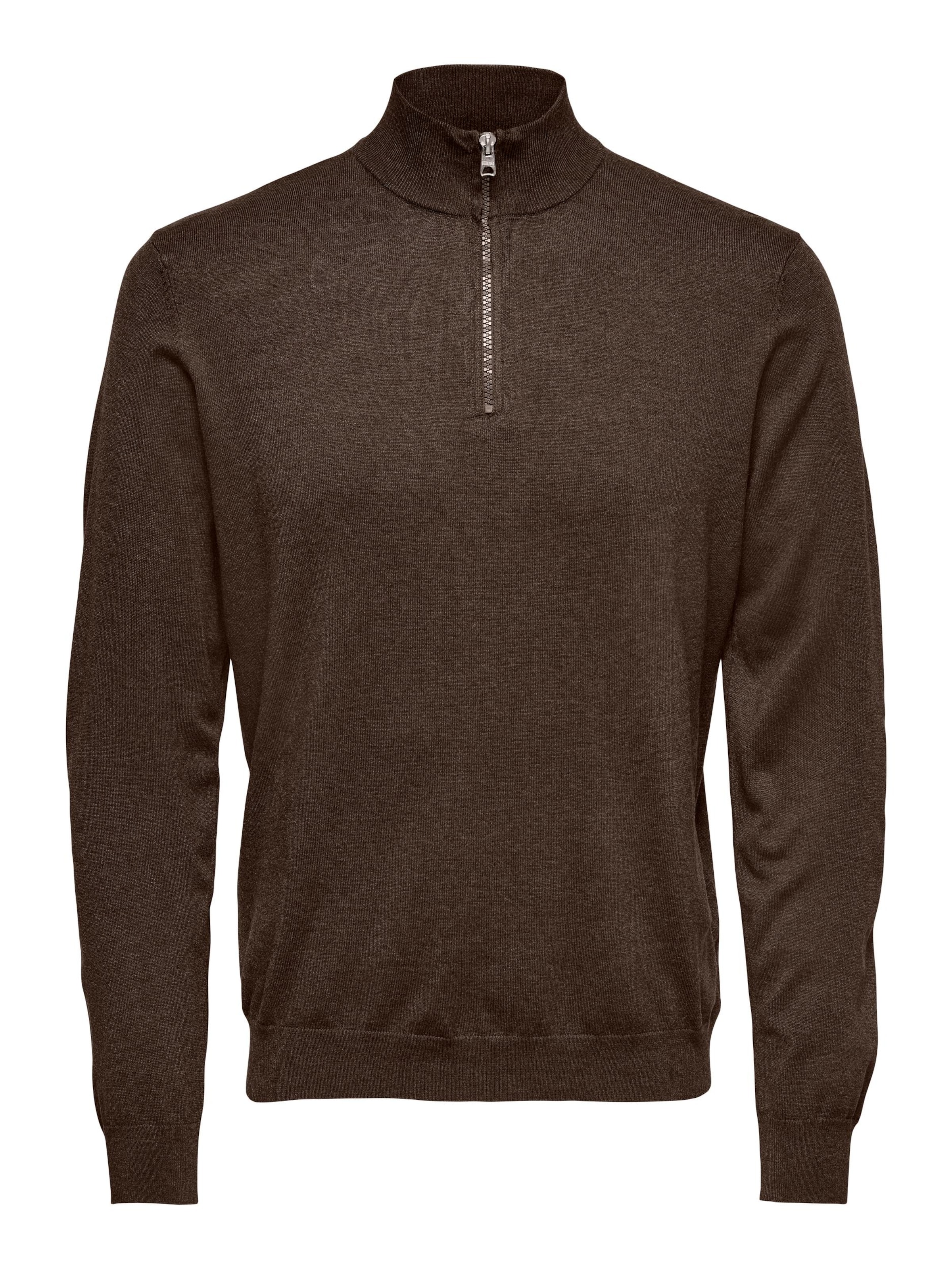 Only & Sons Kampsun 'ONSWYLER', värv pruun: eest vaates