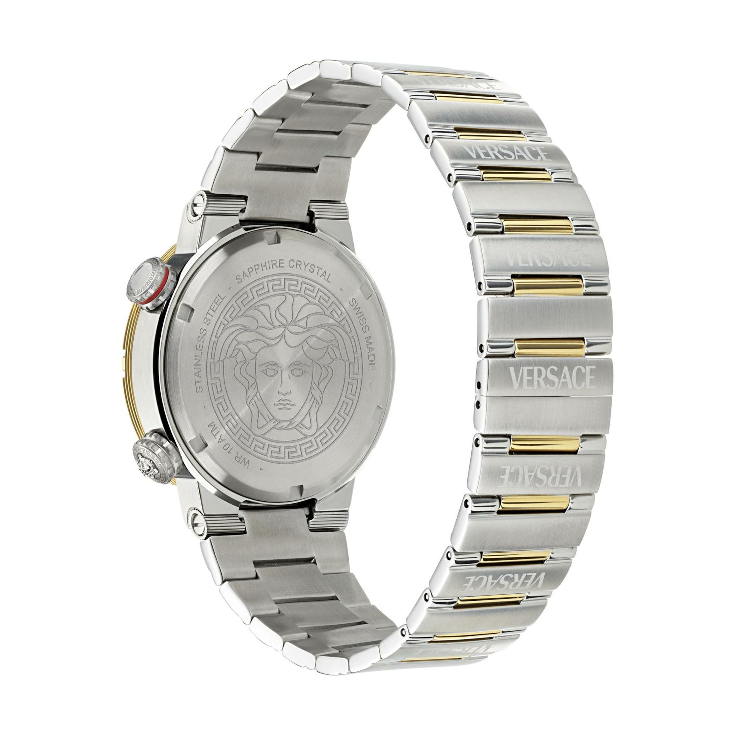 VERSACE Analog watch 'Greca Logo Diver' in Silver