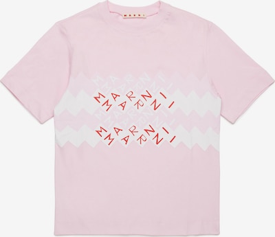 Marni Футболка в Пастельно-розовый / Красный / Белый, Обзор товара