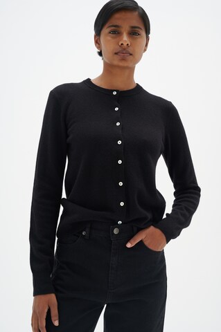 InWear Knit Cardigan in Black: front