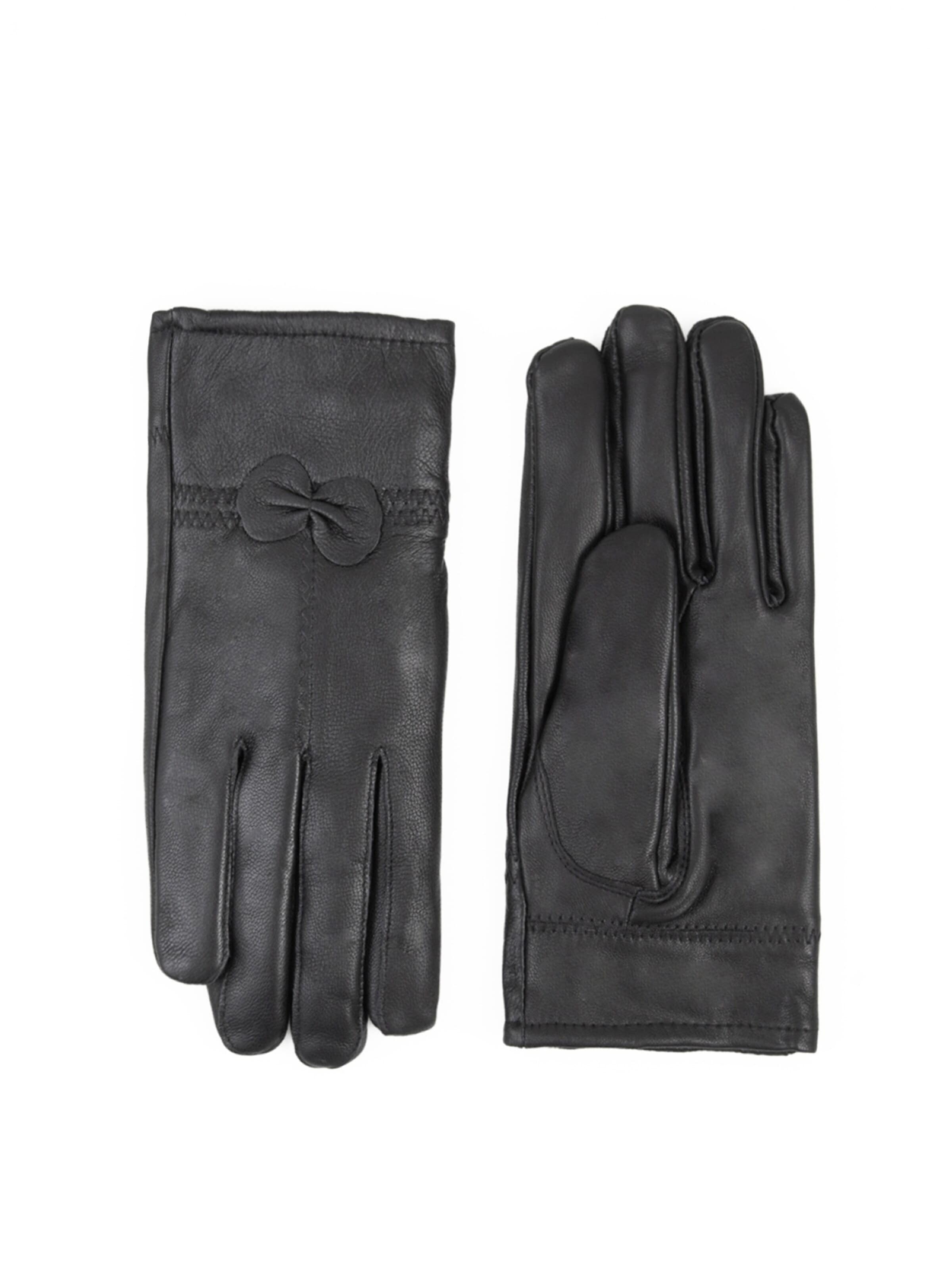 L'Arte Milano Fingerhandschuhe‌‌‌‌ in Schwarz: Vorderseite