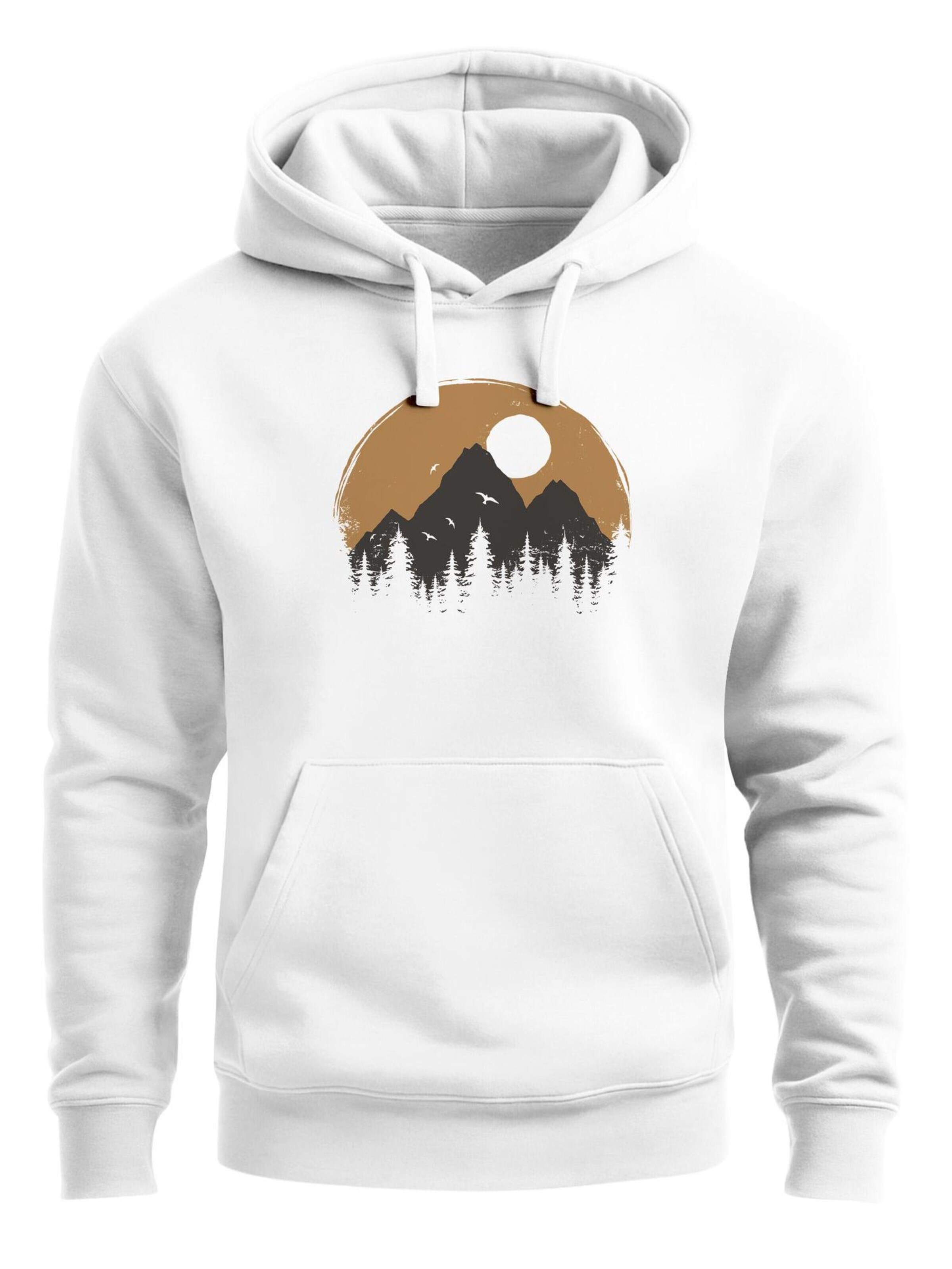 Neverless Sweatshirt 'Mountain Sun' in White: front