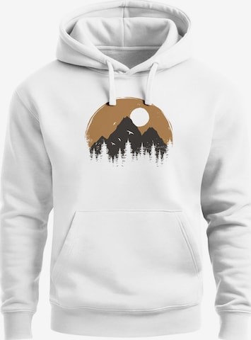 Neverless Sweatshirt 'Mountain Sun' in Weiß: Vorderseite