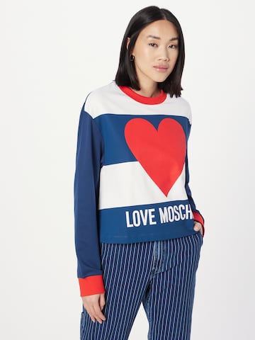 Love Moschino Sweatshirt in Blue: front