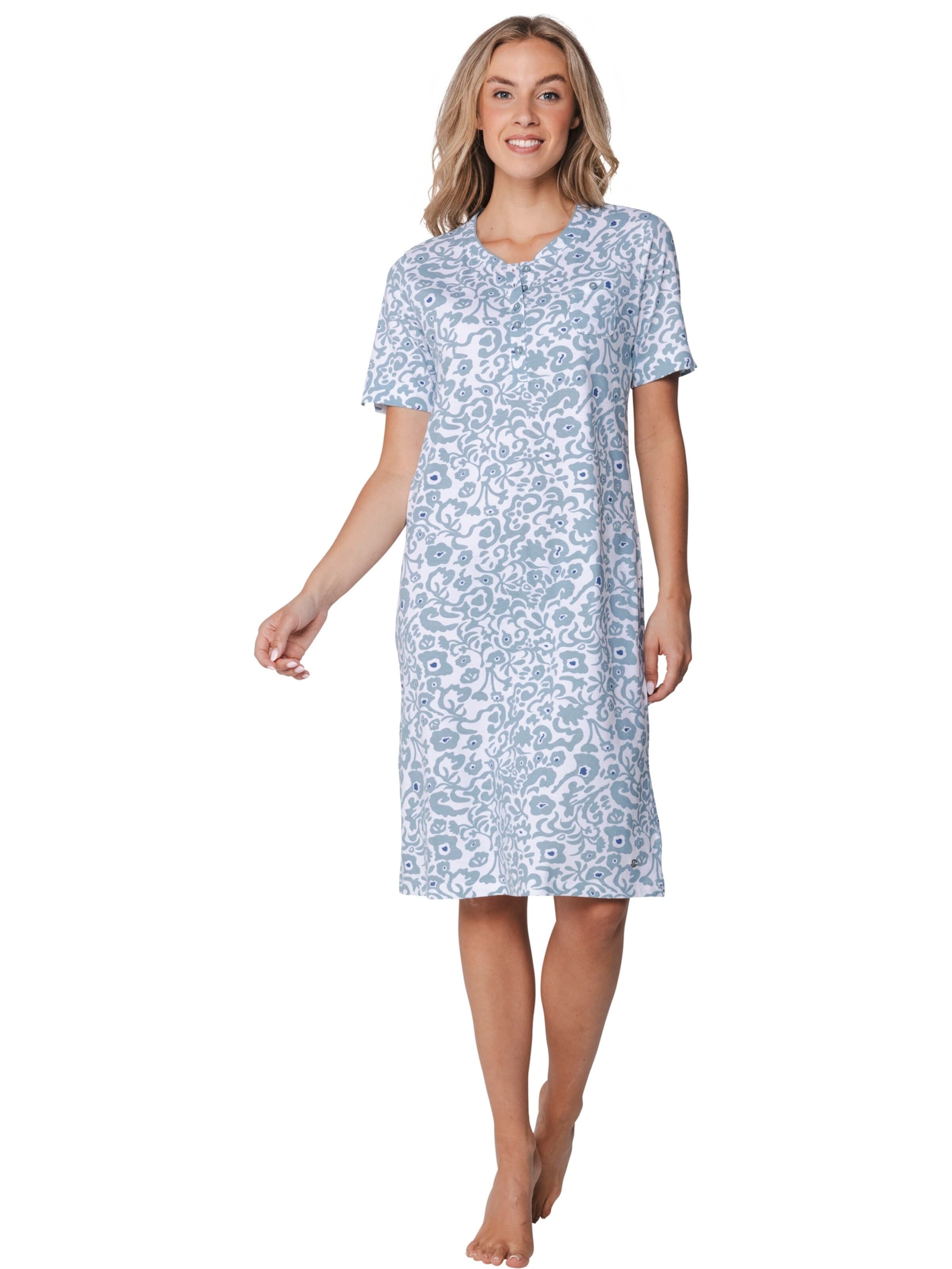 Pastunette Nachthemd 'Nightdress with buttons (115 cm)' in Blauw: voorkant