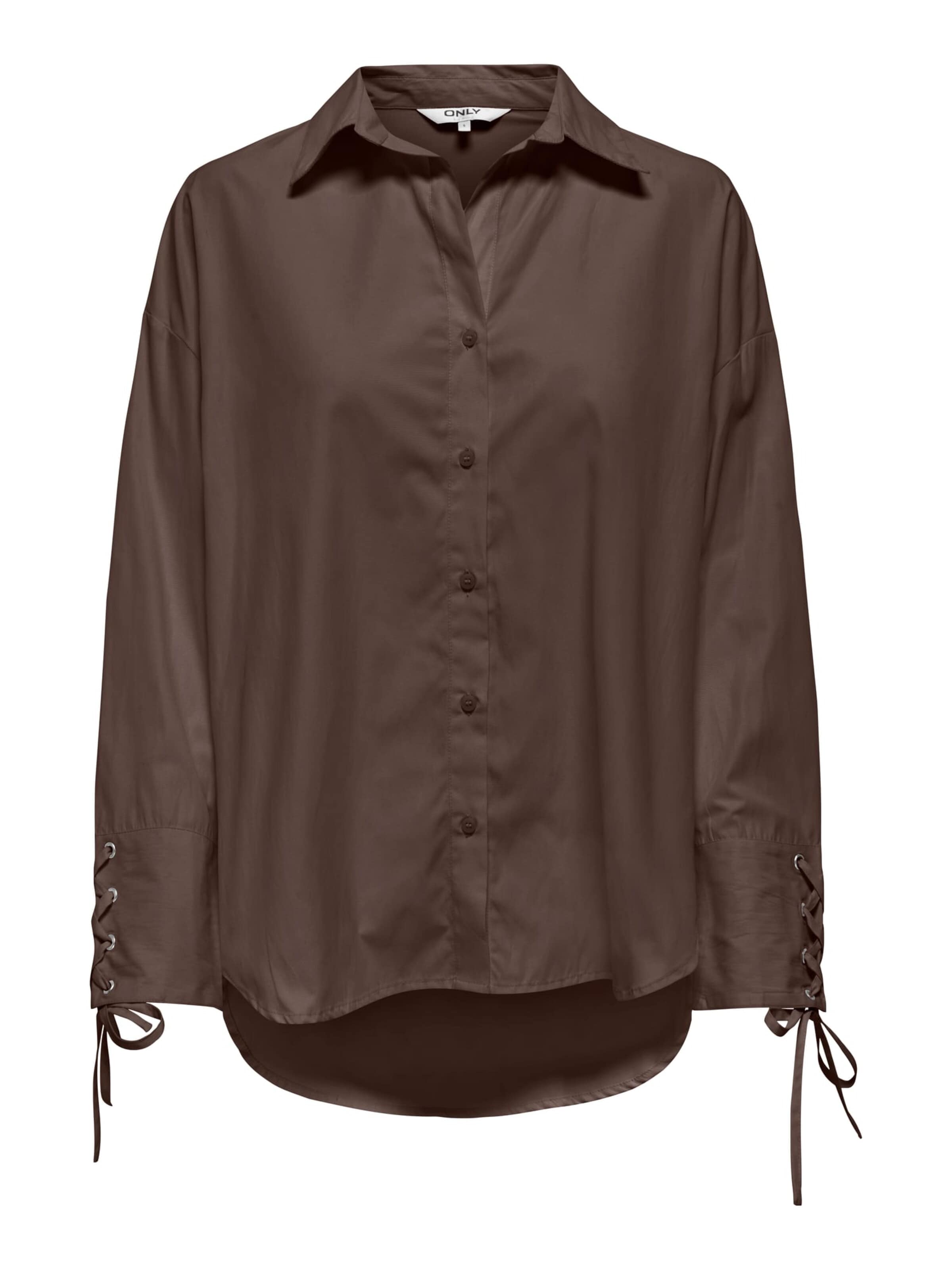ONLY Blouse 'Oregon' in Bruin: voorkant