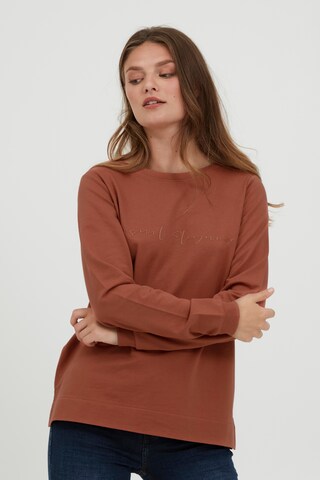 Fransa Sweatshirt 'FRBESWEAT 4' in Bruin: voorkant