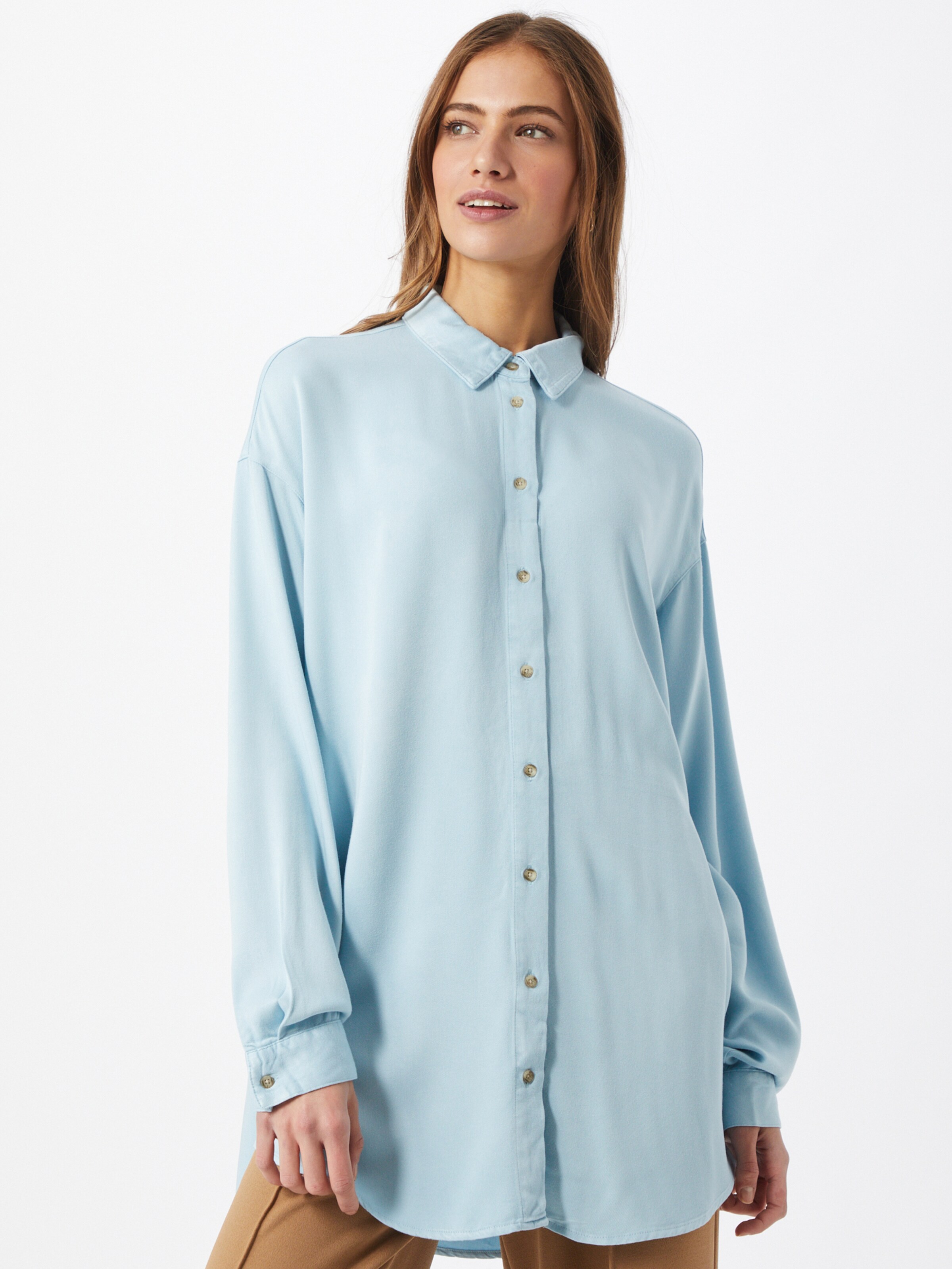 Frauen Große Größen VILA Bluse 'Hemd in Azur - CN39956 Frauen Große Größen VILA Bluse 'Hemd in Azur - CN39956