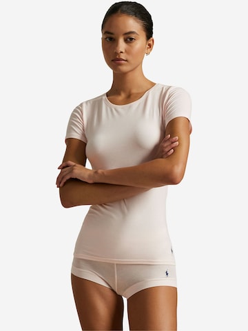 T-shirt ' Club Cotton ' Polo Ralph Lauren en rose : devant