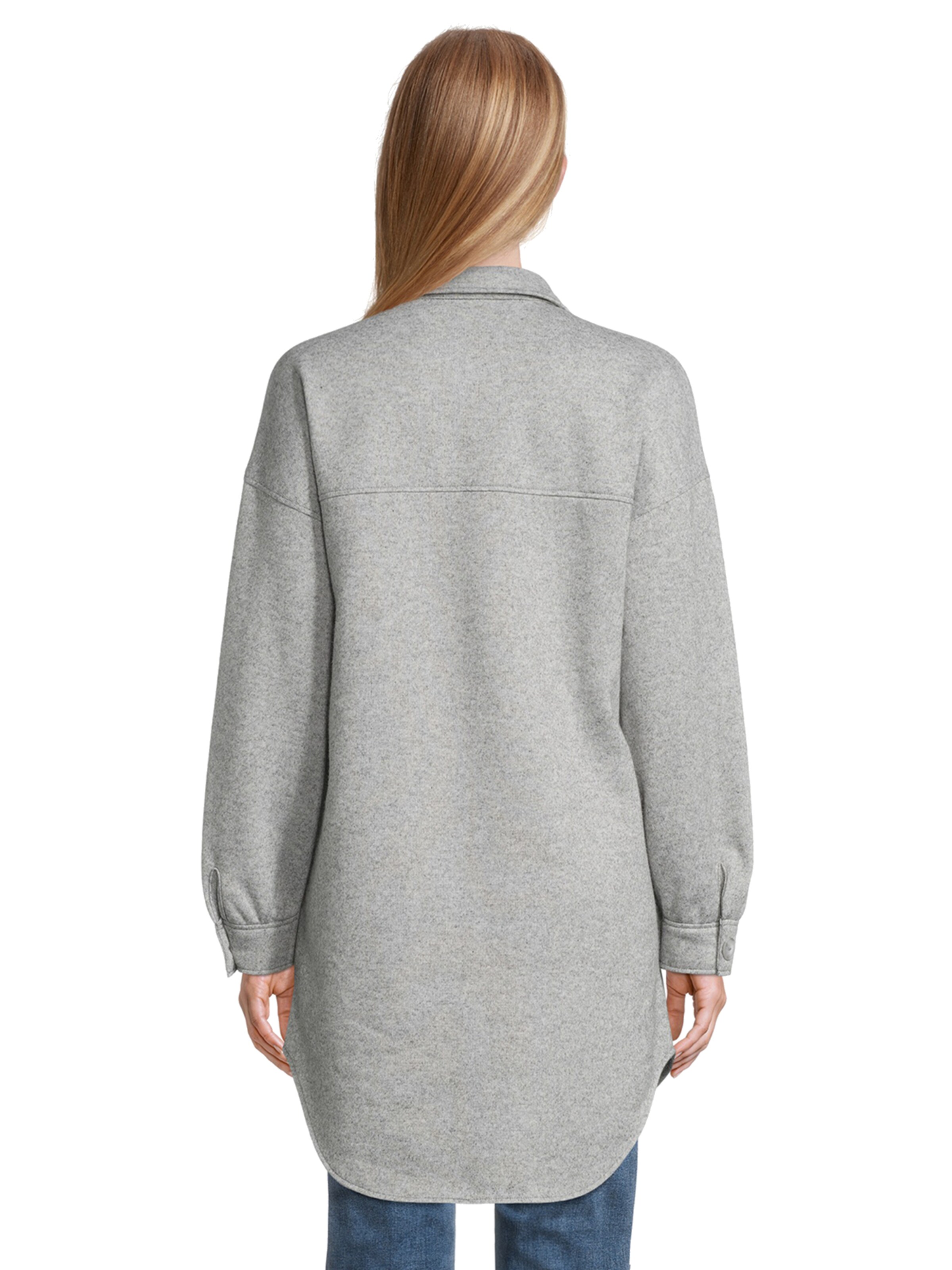 Frauen Jacken Betty & Co Overshirt mit Bindegürtel in Graumeliert - HC47637 Frauen Jacken Betty & Co Overshirt mit Bindegürtel in Graumeliert - HC47637