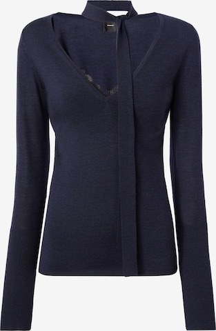 PINKO Tröja 'PINKO SOFFIO MAGLIA LINGERIE 100 LANA Maglieria' i blå: framsida