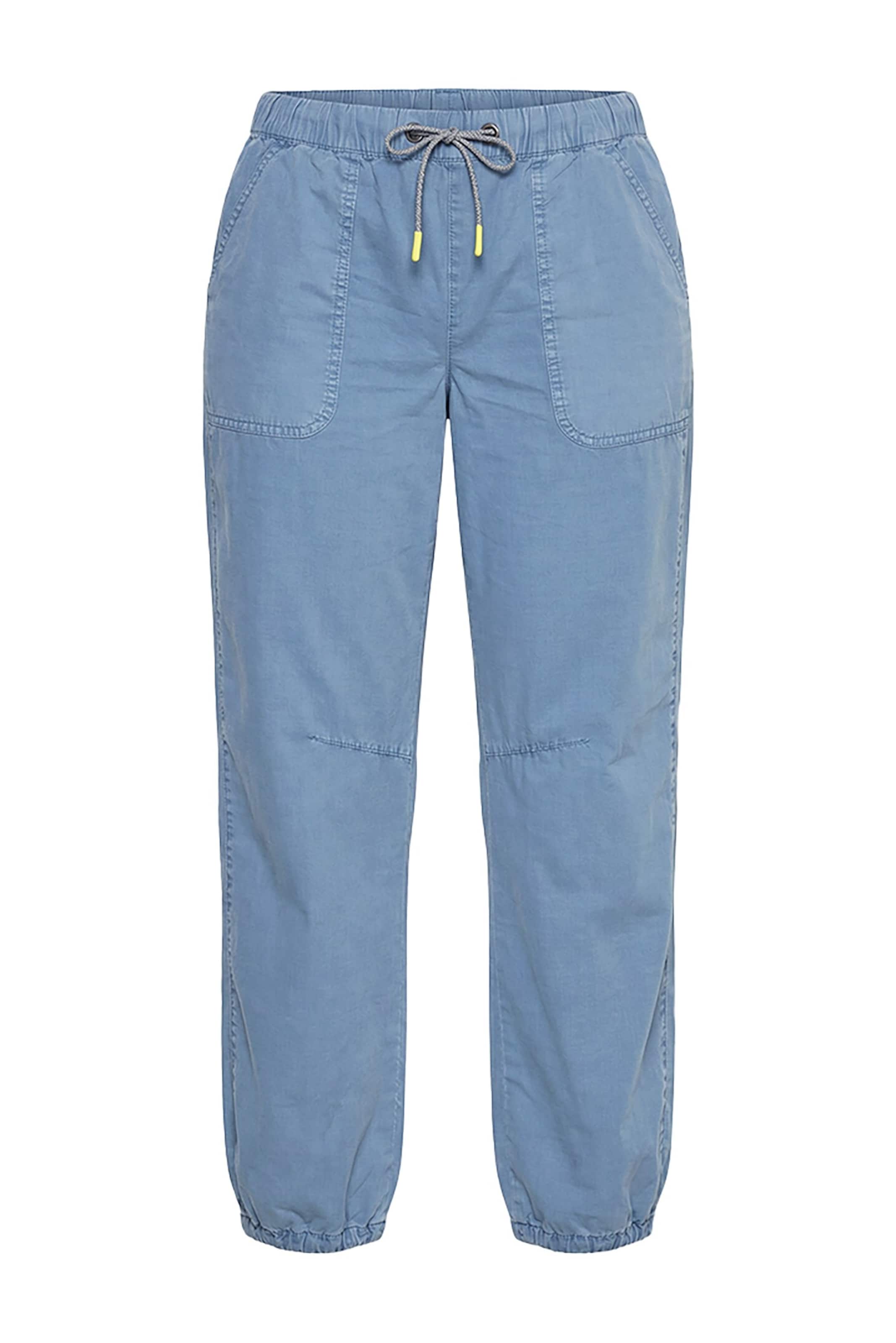 LAURASØN Tapered Trousers in Blue: front