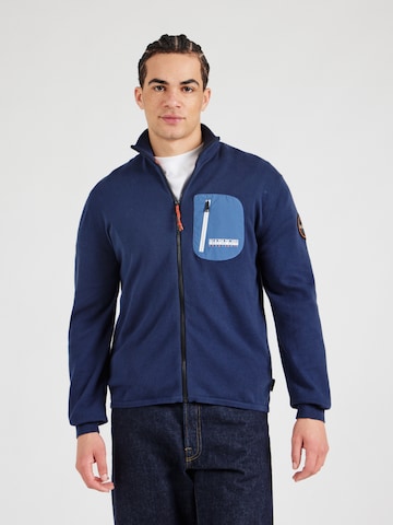 Vestes en maille 'D-HURON' NAPAPIJRI en bleu : devant