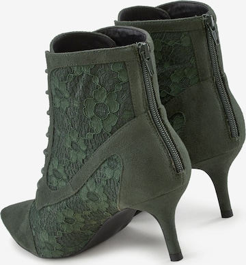 LASCANA Lace-Up Ankle Boots in Green