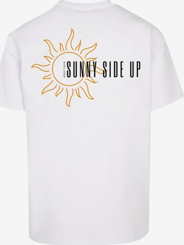 T-Shirt 'Sunny side up' F4NT4STIC en blanc