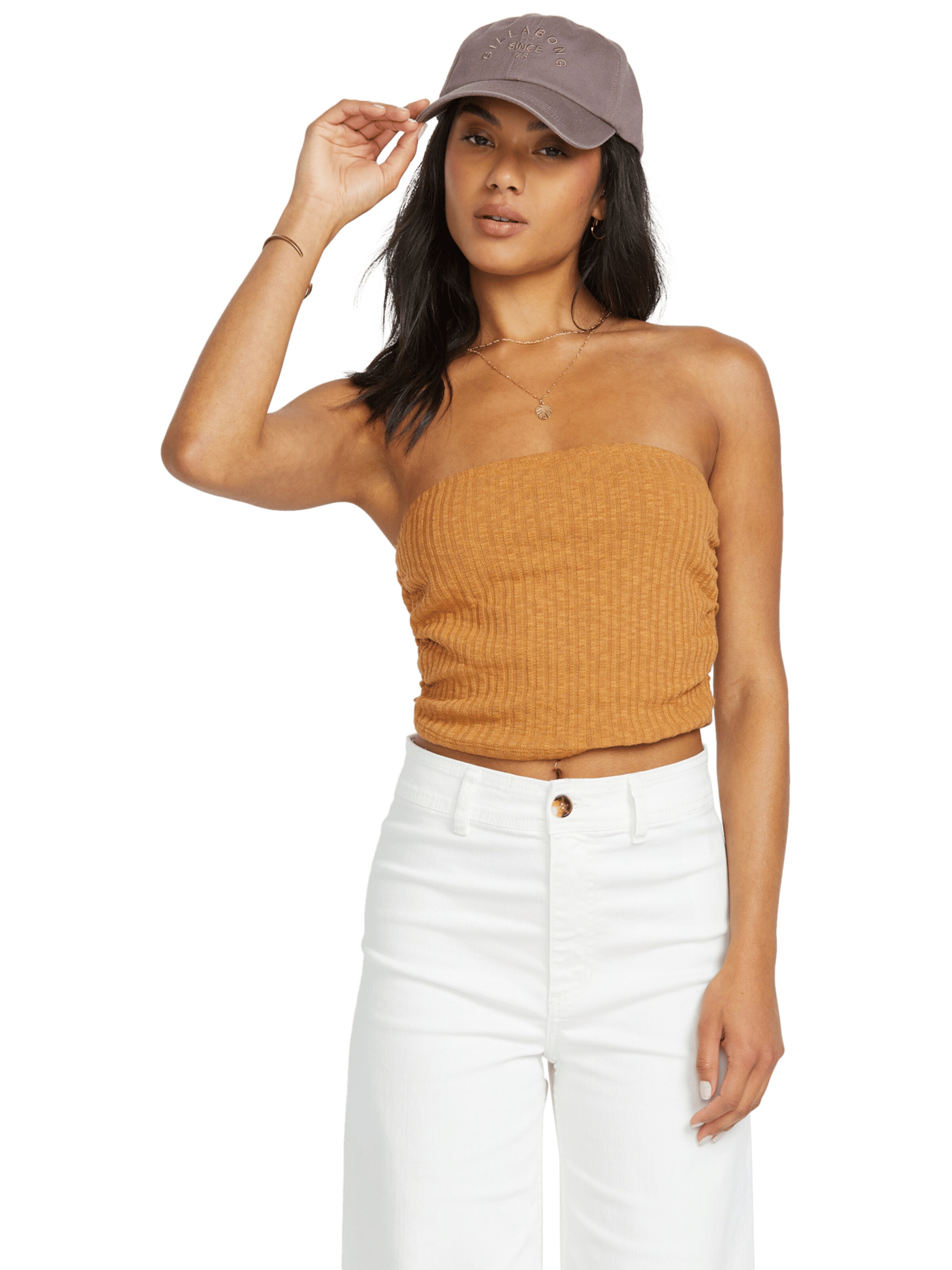 Haut 'Sunner' BILLABONG en marron : devant