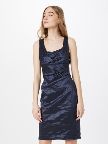 Robe de cocktail Vera Mont en bleu : devant