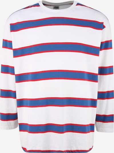 Urban Classics Plus Size T-Shirt en bleu roi / grenadine / blanc, Vue avec produit