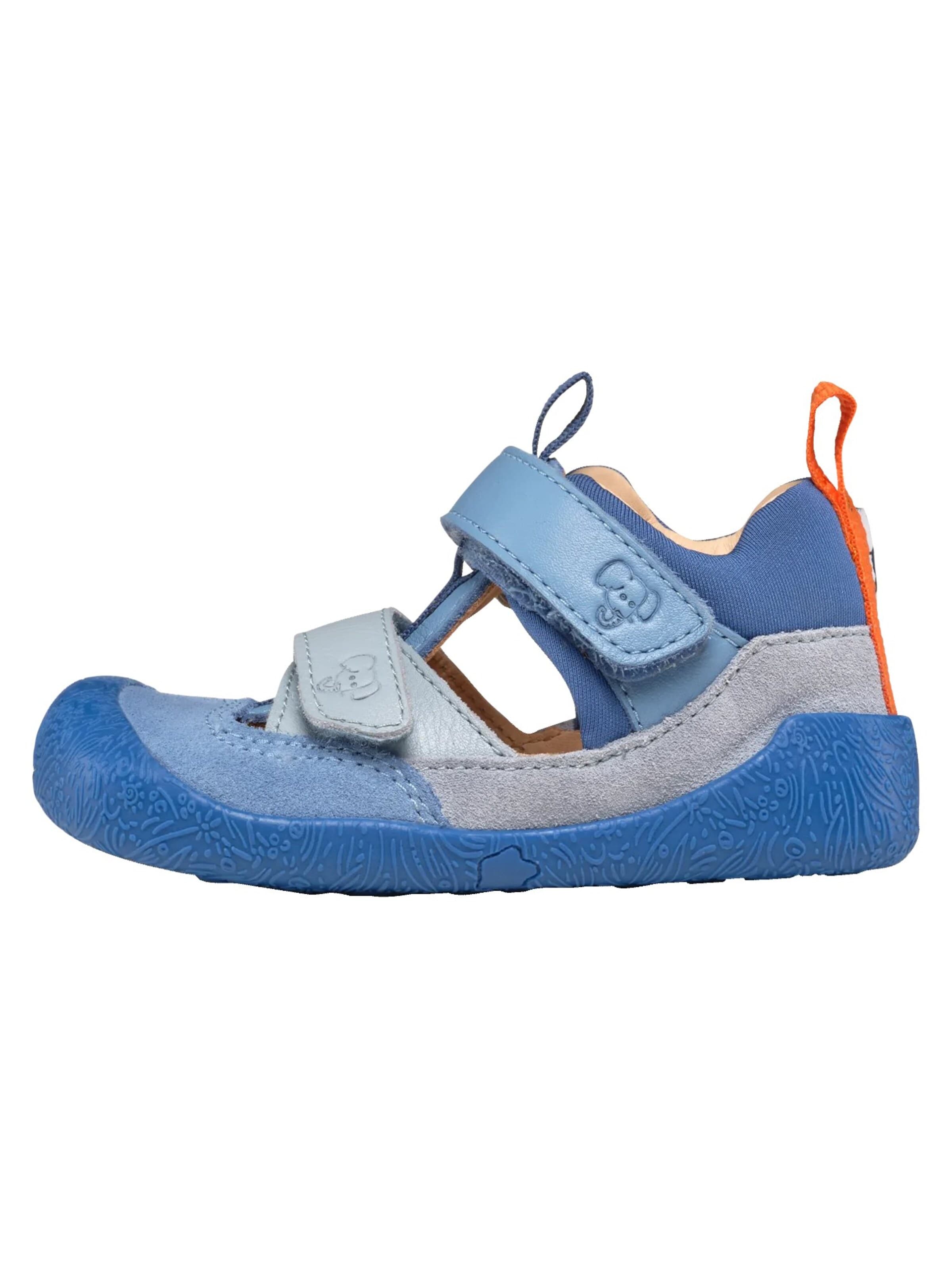 Affenzahn Sandals 'Sandale Leder Freely' in Blue: front