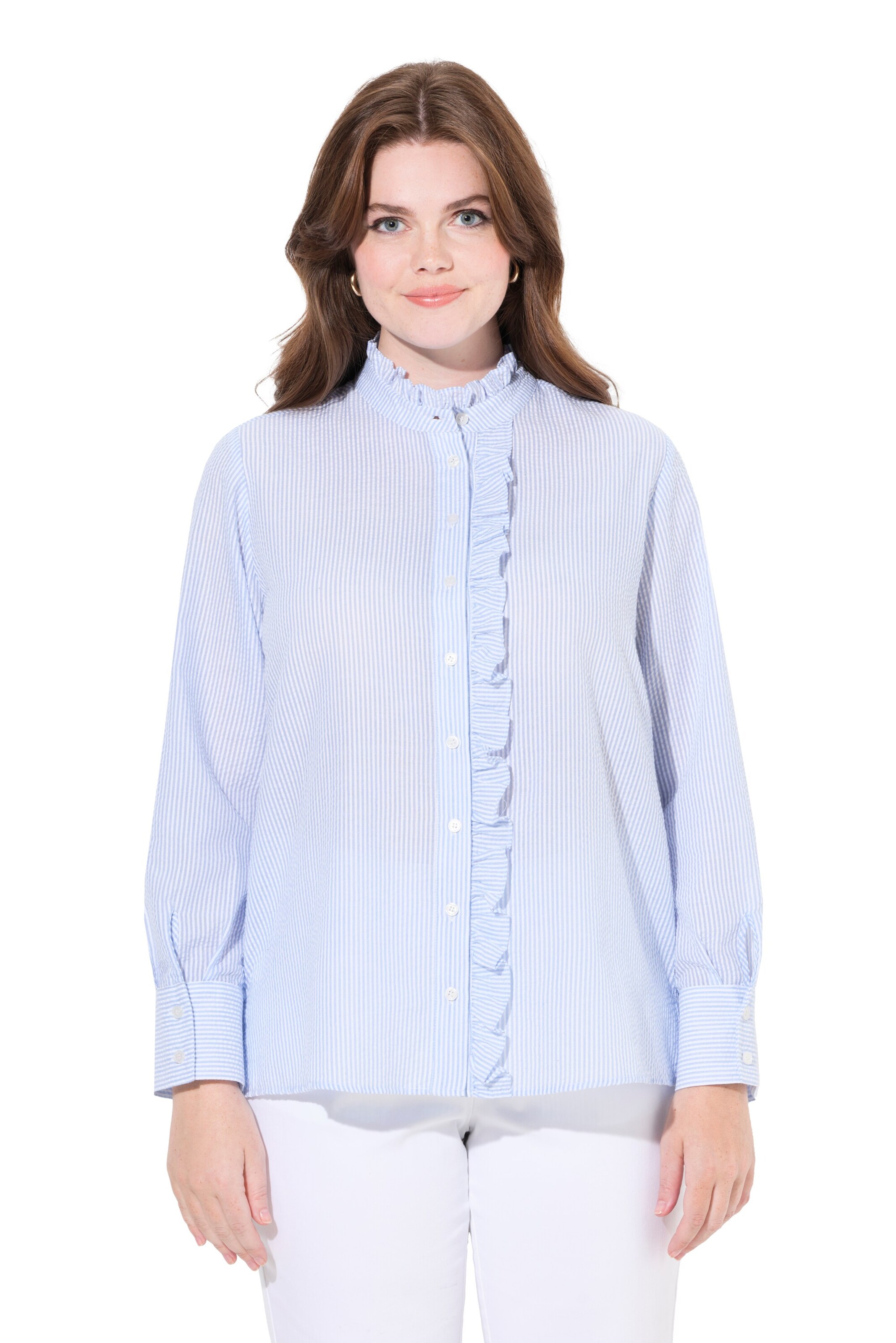 Ulla Popken Bluse in Blau: Vorderseite