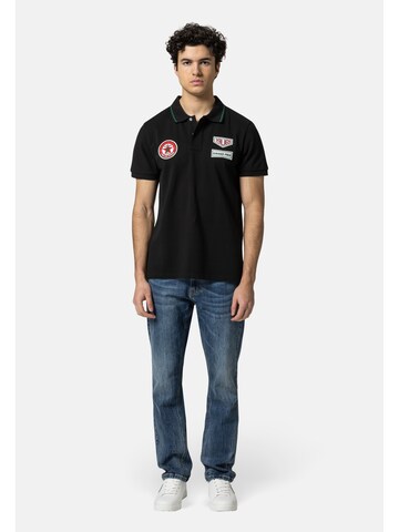 19V69 ITALIA Majica 'Emilio Racing' | črna barva: sprednja stran