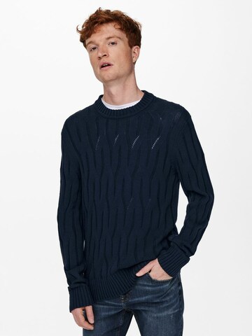 Pulover de la Only & Sons pe albastru
